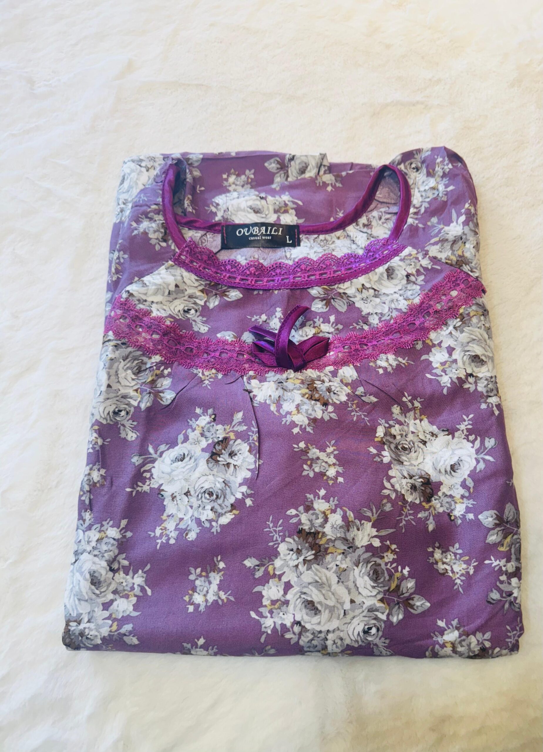 Floral Design Purple Nighty