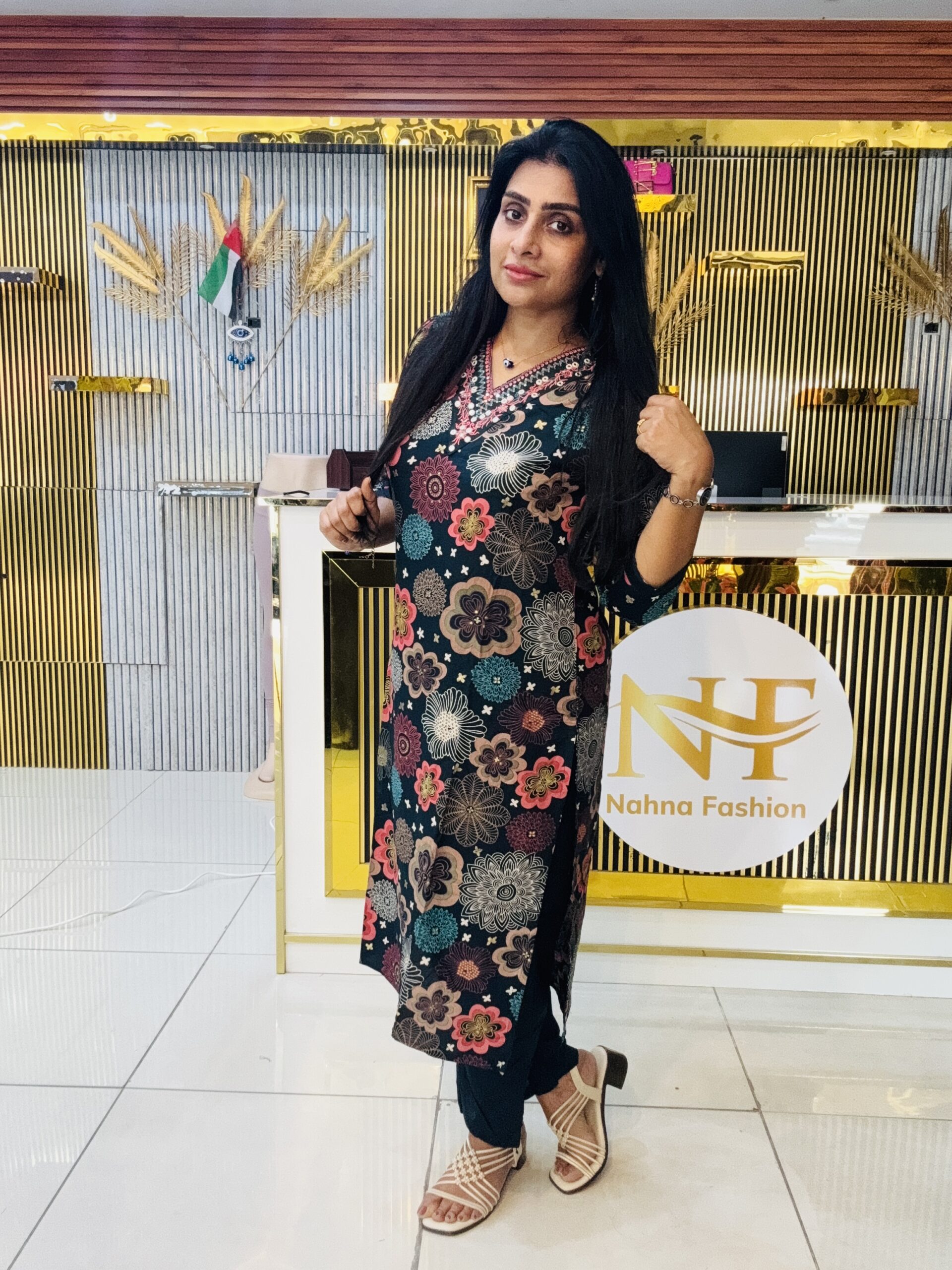 Floral Printed Kurtha Set - Image 3