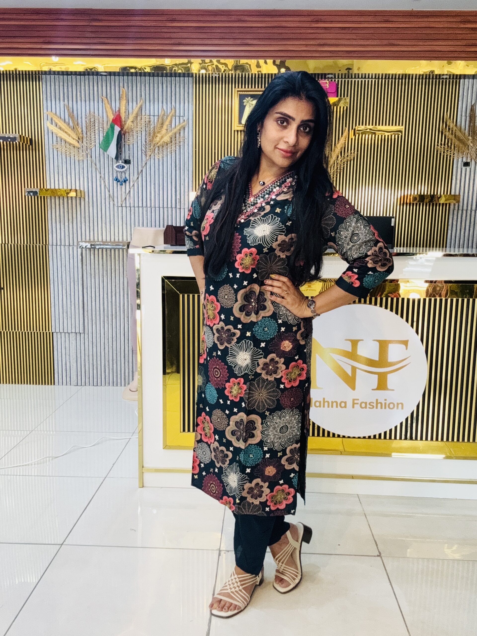 Floral Printed Kurtha Set - Image 2