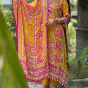 Party Wear Mirror Work Churithar Set