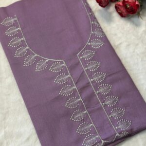Embroidered neck nighty materials-comfortable & stylish fabric-Nahna fashion boutique Kanhangad & Abushagara