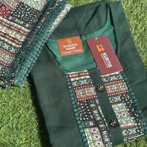 Ajrak Printed Top with Shall